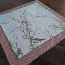 Čtvercové ubrusy......starorůžový puntík a bavlník