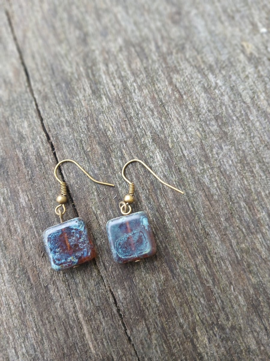 náušnice čtverečky