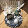 velikonoční aranžmá ,,zajíc na dvorku,,:)