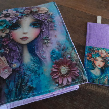 Nastavitelný obal na knihu......květinová víla