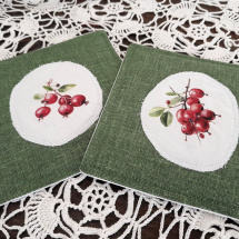Prostírka.....lesní plody sada 2 kusy