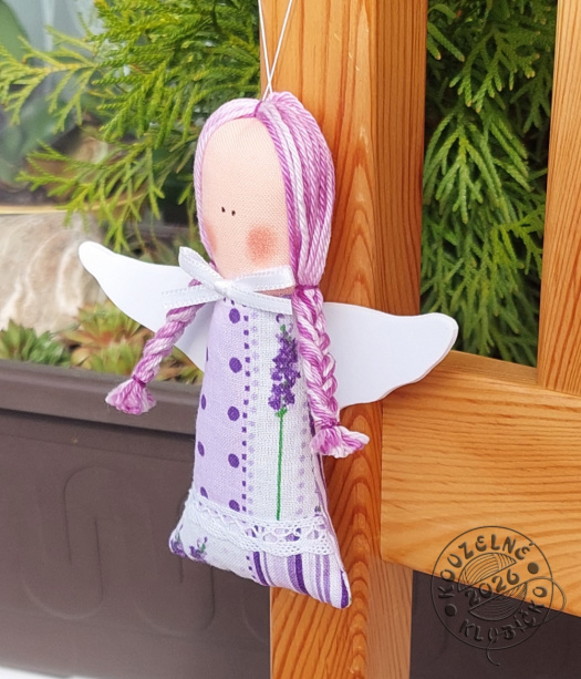 Andělky MINI plněné levandulí patchwork