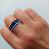 Prsten - Black Blue Silver