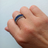 Prsten - Black Blue Silver