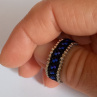 Prsten - Black Blue Silver