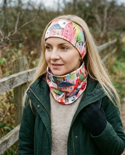 Nákrčník a čelenka-softshell s fleecem