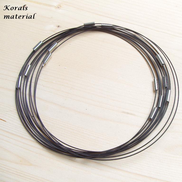 2021 Obojkové lanko, obruč, pr. 14,5 cm ČERNÉ