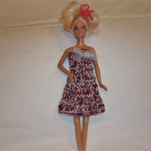 Barbie - červenobílé šatičky (20_14)