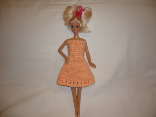 Barbie - šatičky barva meruňková (20_17)