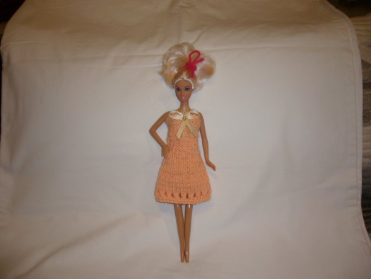 Barbie - šatičky barva meruňková (20_18)