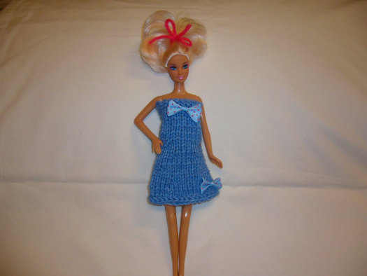 Barbie - modré šatičky s mašličkou (20_25)