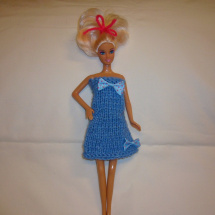 Barbie - modré šatičky s mašličkou (20_25)