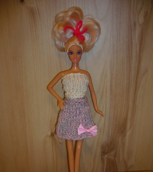 Barbie - růžovošedá sukýnka (20_30)