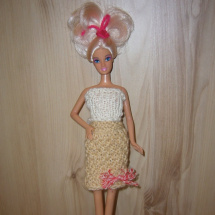 Barbie - béžová sukýnka (20_34)