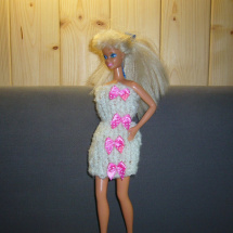 Barbie - šatičky pletené bílé (20_45)