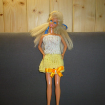 Barbie - pletená žlutá sukýnka (20_52)