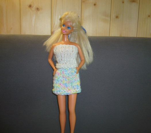 Barbie - pletená sukýnka (20_53)