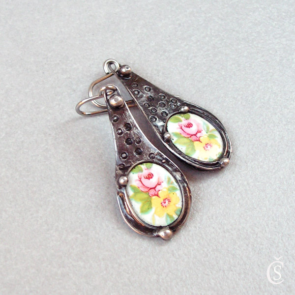 Nostalgie...náušnice - Smalt