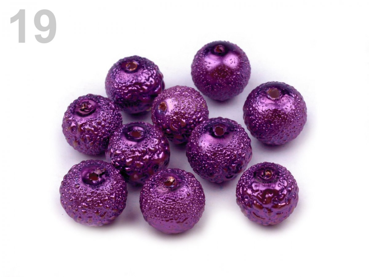 Voskované perly koule vroubkované 8mm