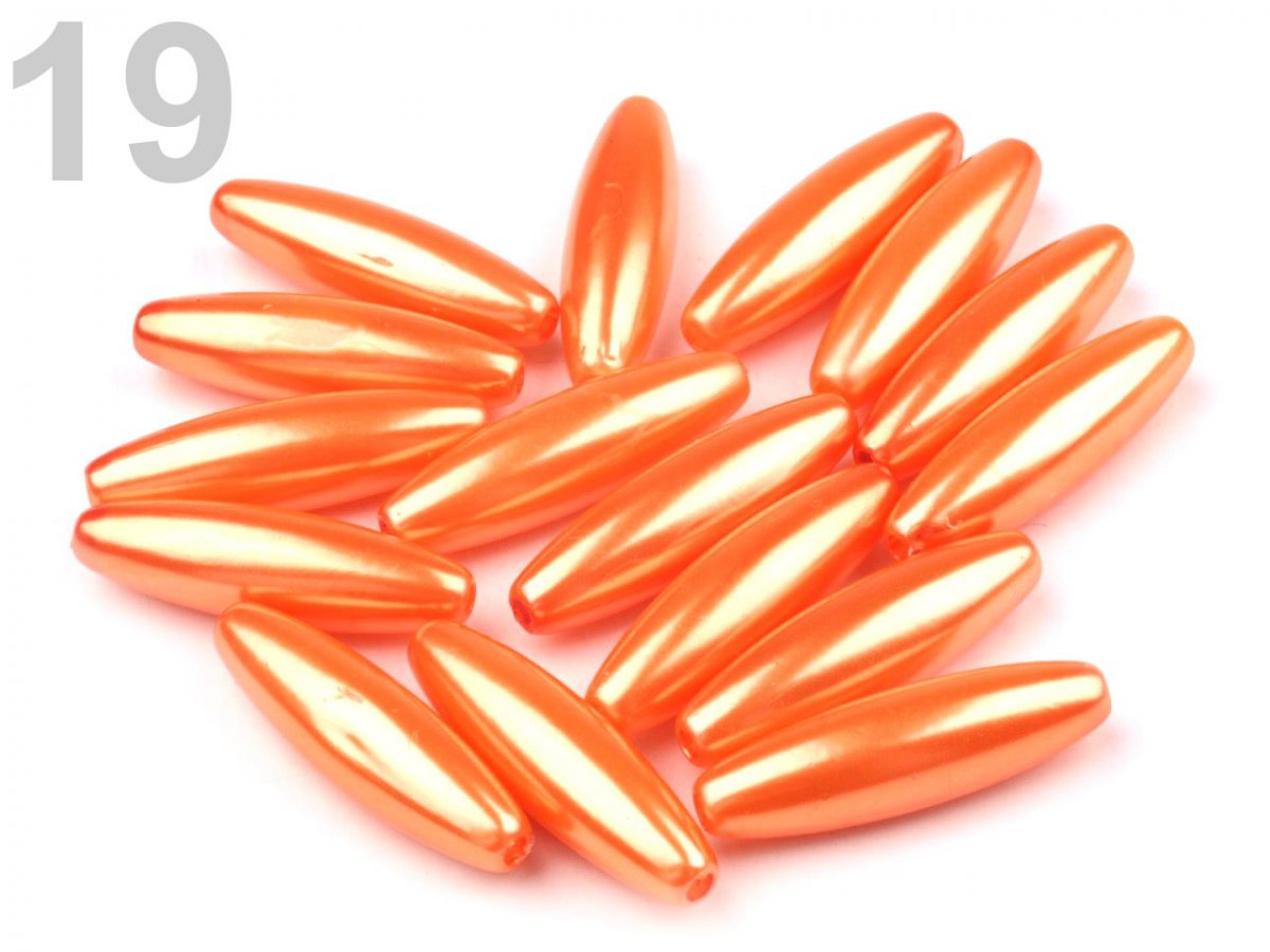 Korálky GLANCE oliva 10x30mm