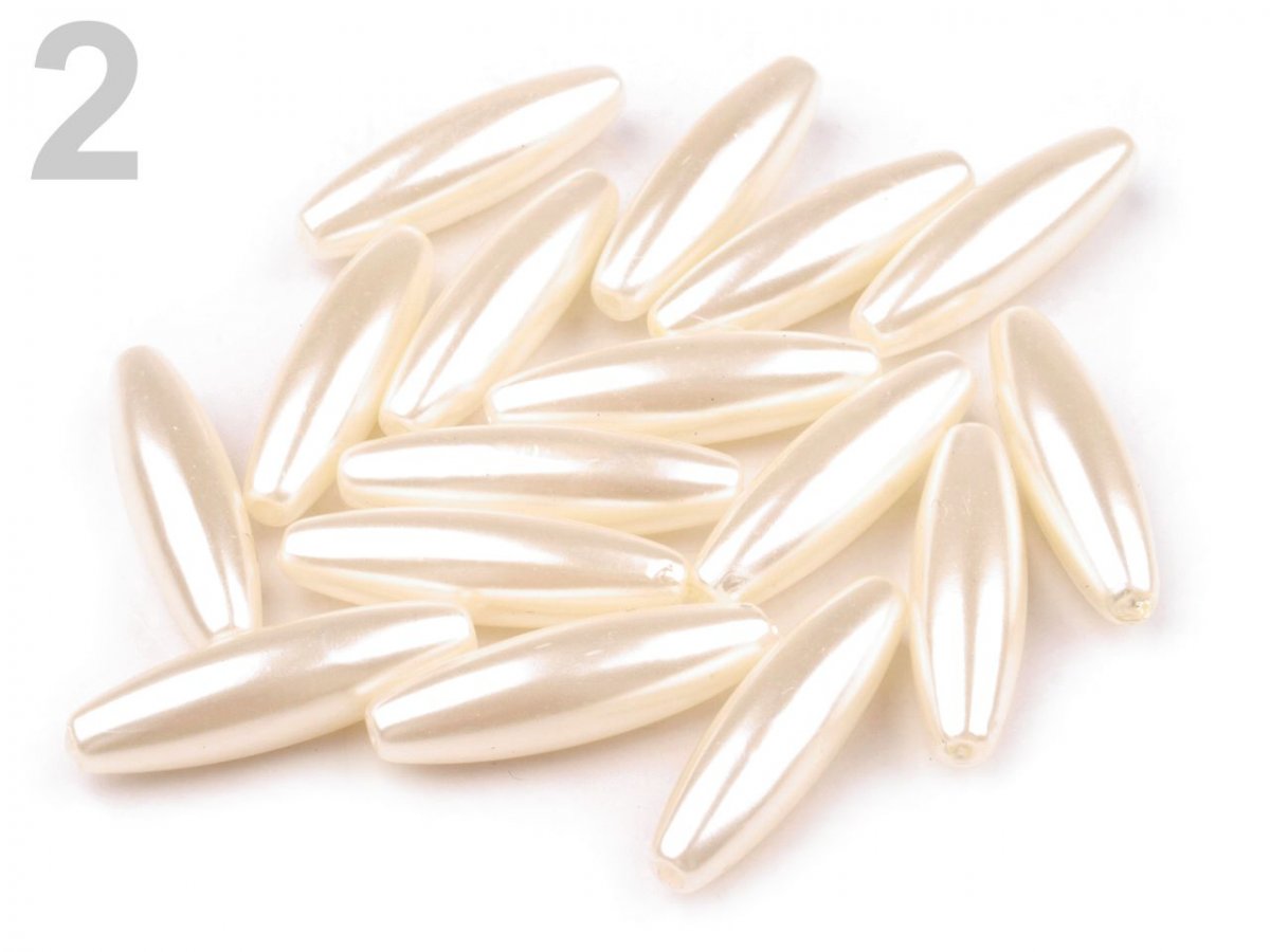 Korálky GLANCE oliva 10x30mm