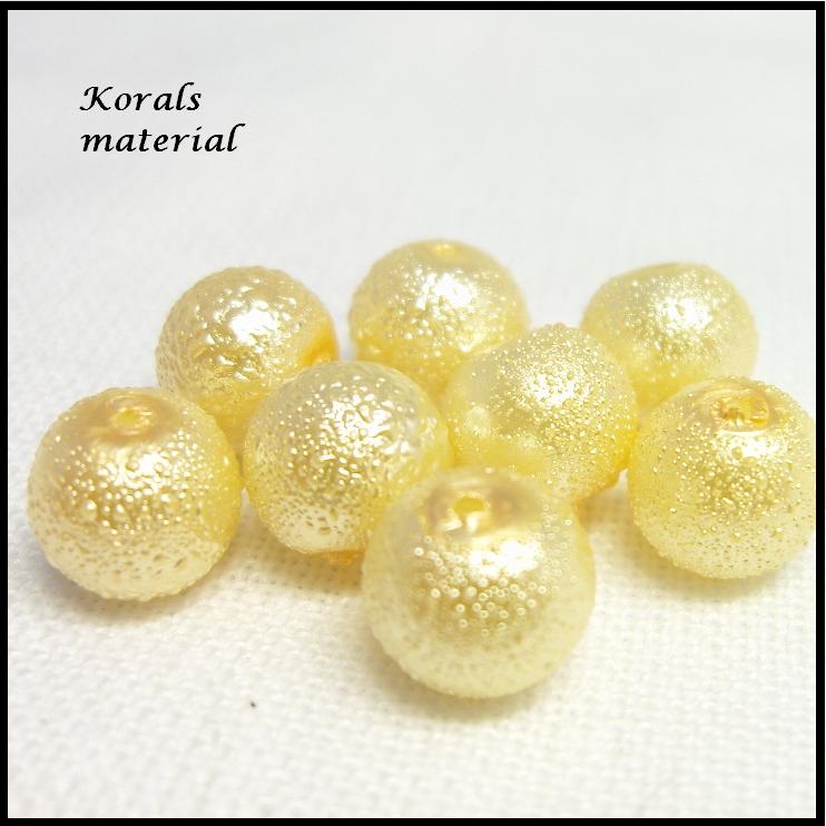 2153 Voskované perly ŽLUTÁ 8mm/8 ks