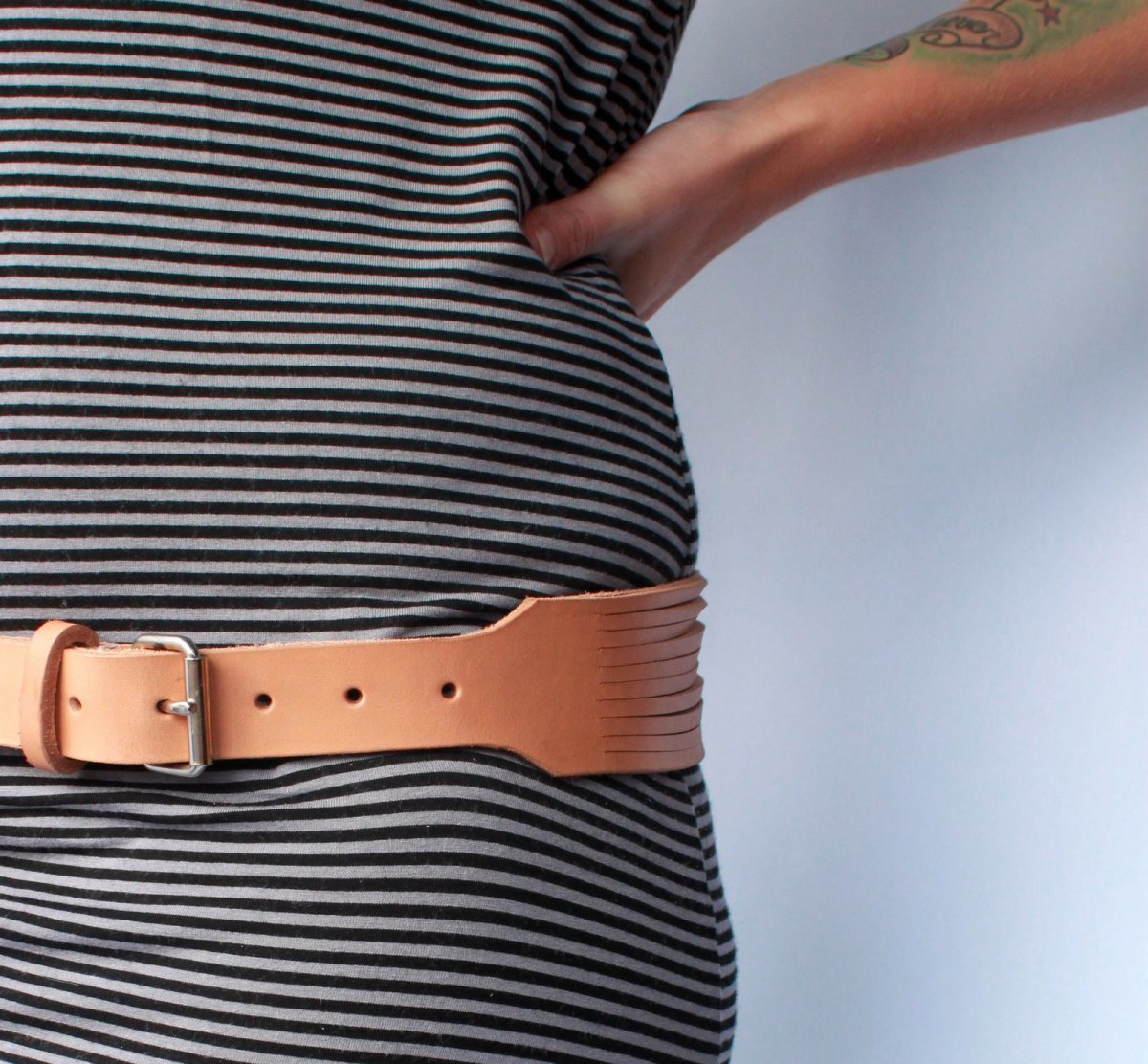 Kožený opasek - light brown