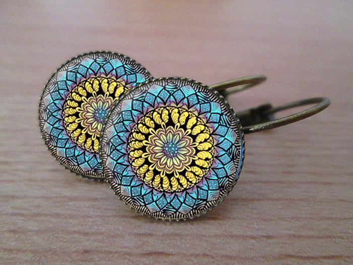 Mandala-VINTAGE VISACÍ NÁUŠNICE 