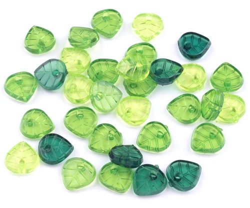 Lístečky plastové transparentní- 6ks