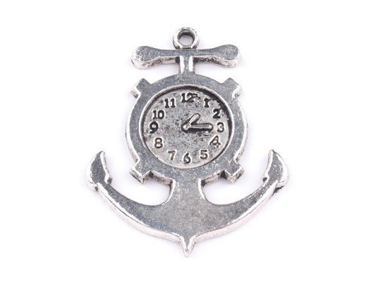 Přívěsek KOTVA S HODINAMI