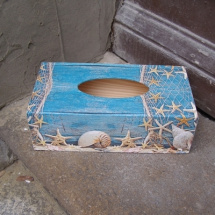 Krabice na kapesníky - Mořské zátiší
