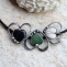 Three hearts green náhrdelník