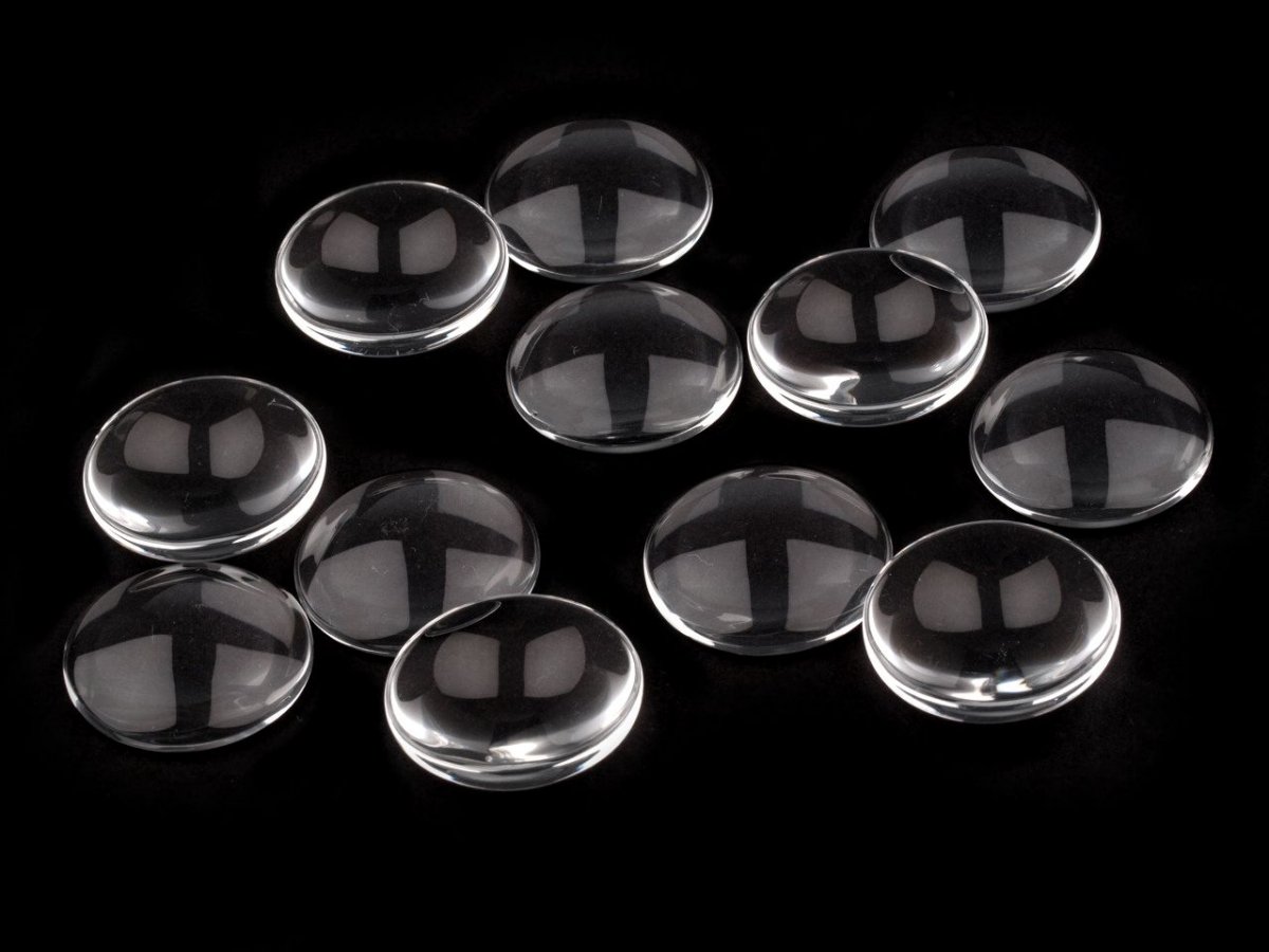 KABOŠON skleněný 25mm  průhledný