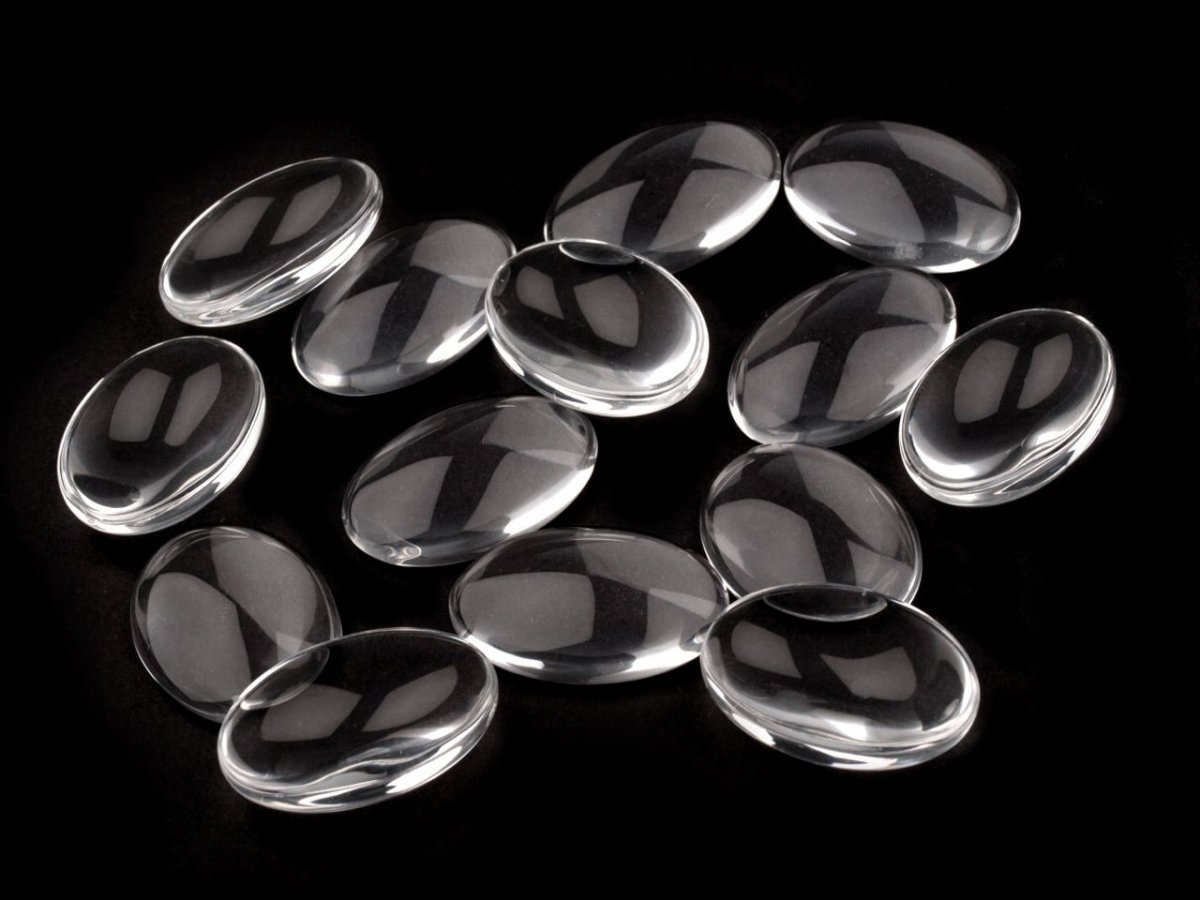 KABOŠON skleněný 18x25 mm průhledný