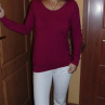 Tričko s dlouhým rukávem - barva vínovo-fialová (bavlna)