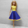 Puntíkaté šaty pro Barbie