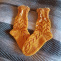 Ručně pletené ponožky - žluté (24_2)