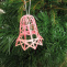 Vánoční ozdoba - zvoneček duhový sv. růžový