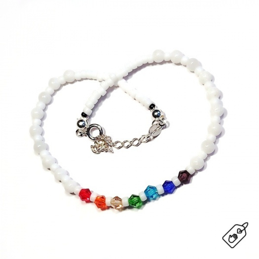 Stříbrný nákotník Chakra, náramek na nohu