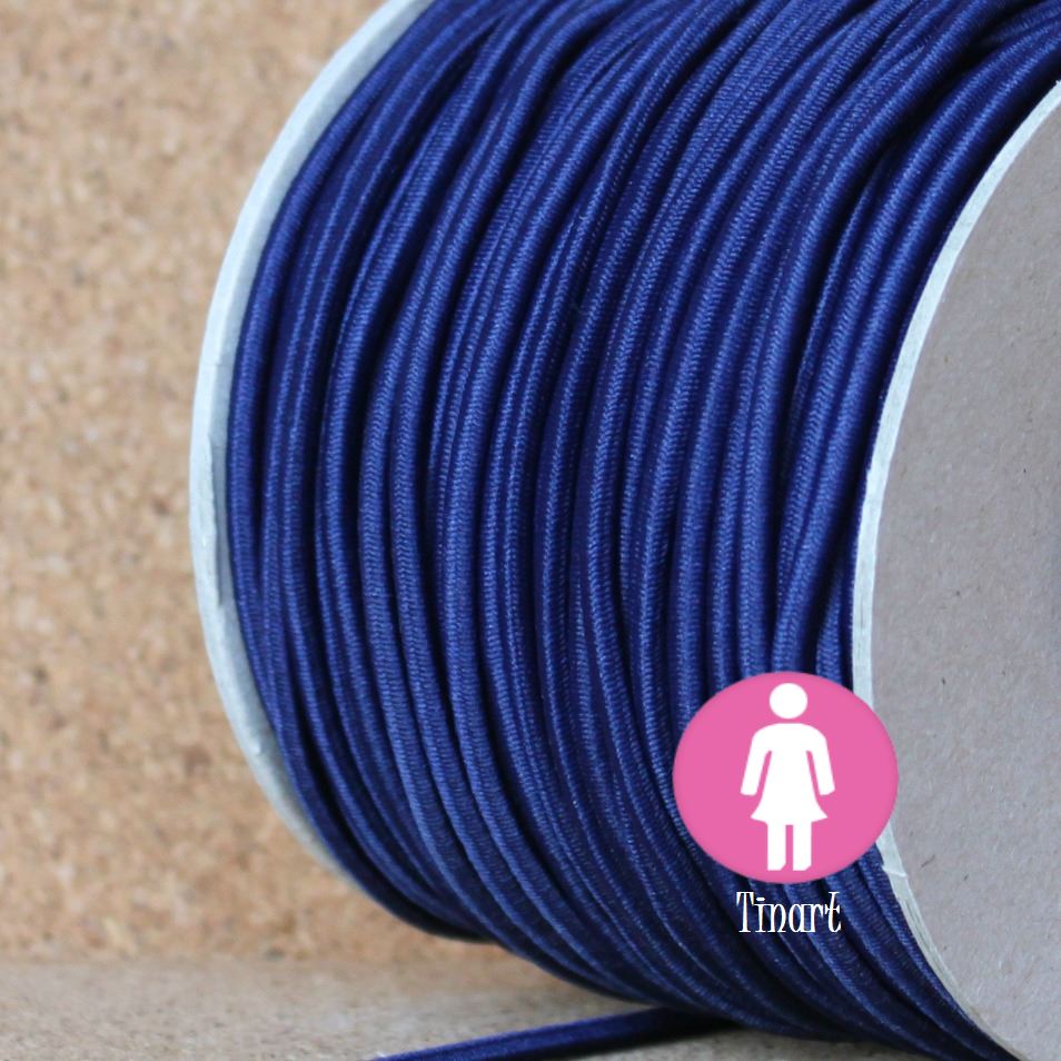 Pruženka/gumička: 2 metry x Ø 3 mm - Námořnická modrá