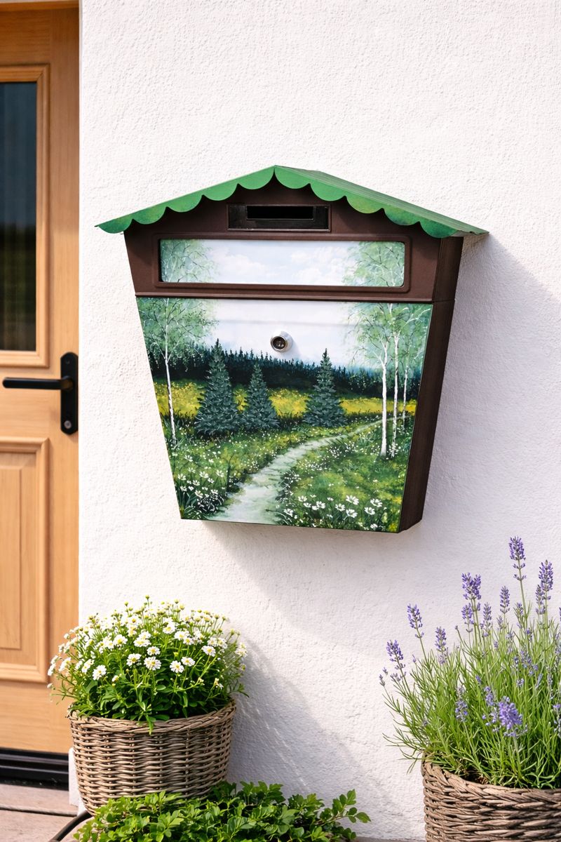 Ručně malovaná poštovní schránka – originální dekorace pro váš domov