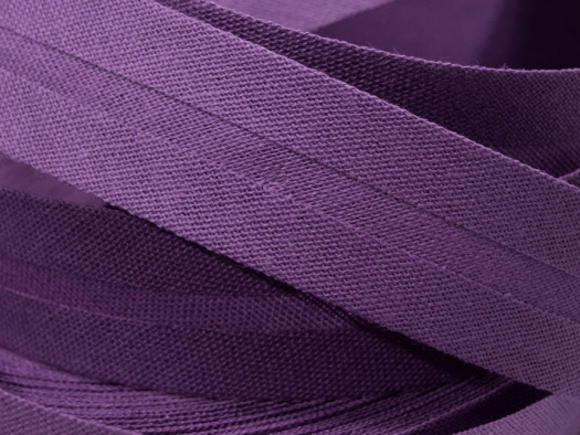 Šikmý bavlněný proužek šíře 20 mm (1m) - tmavě fialová