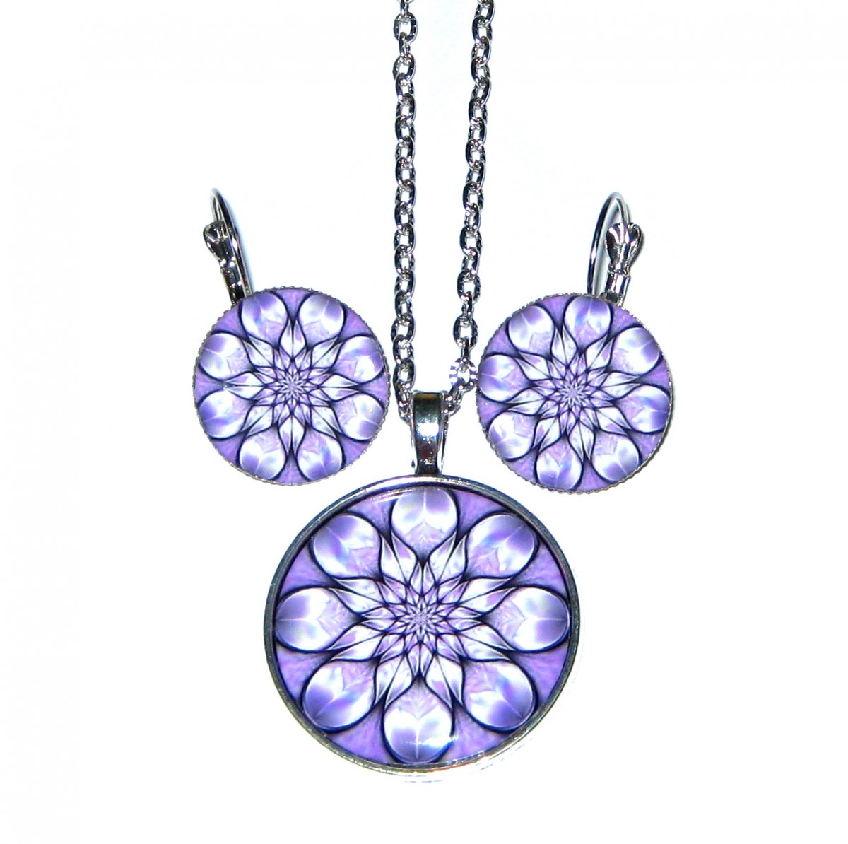 Souprava...Fialová mandala moudra a rovnováhy.