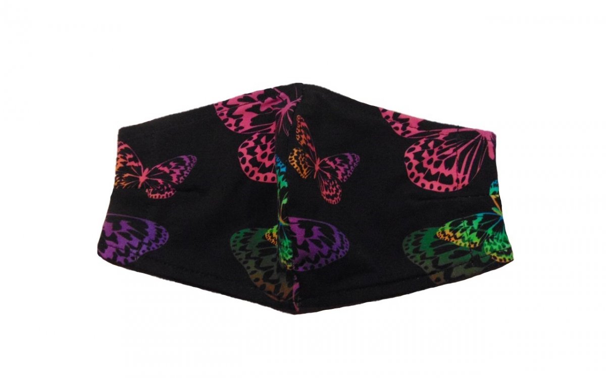 Rouška - barevní motýli