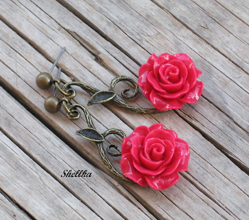 Náušnice s růžičkama 2