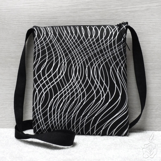 Černobílá crossbody kabelka - Iza