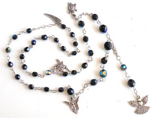 Andělský růženec s měňavými korálky