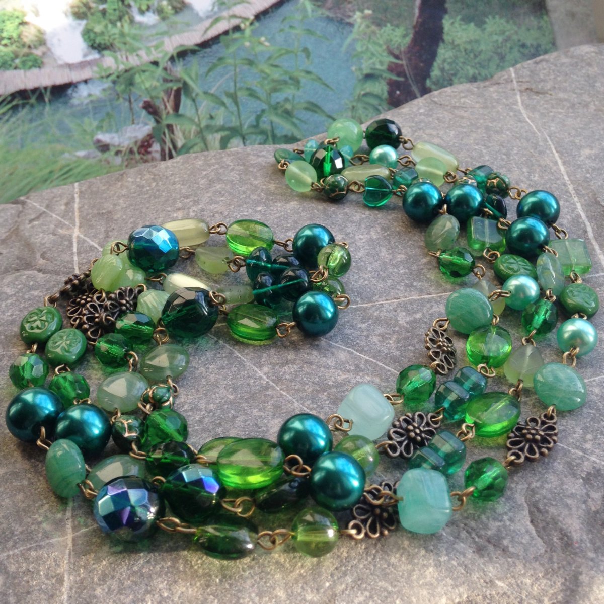 Korálky z mechu a kapradí