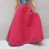 Dlouhé barevné šaty pro Barbie