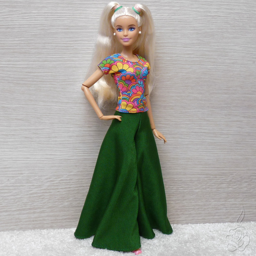 Vzorované tričko pro Barbie